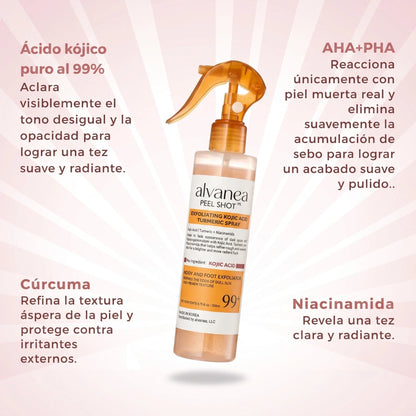 Spray exfoliante corporal - Kójico + Cúrcuma