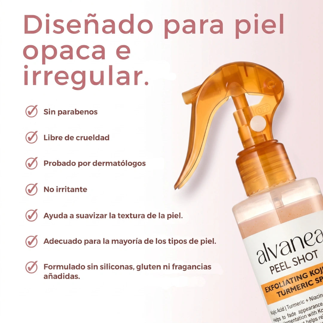 Spray exfoliante corporal - Kójico + Cúrcuma